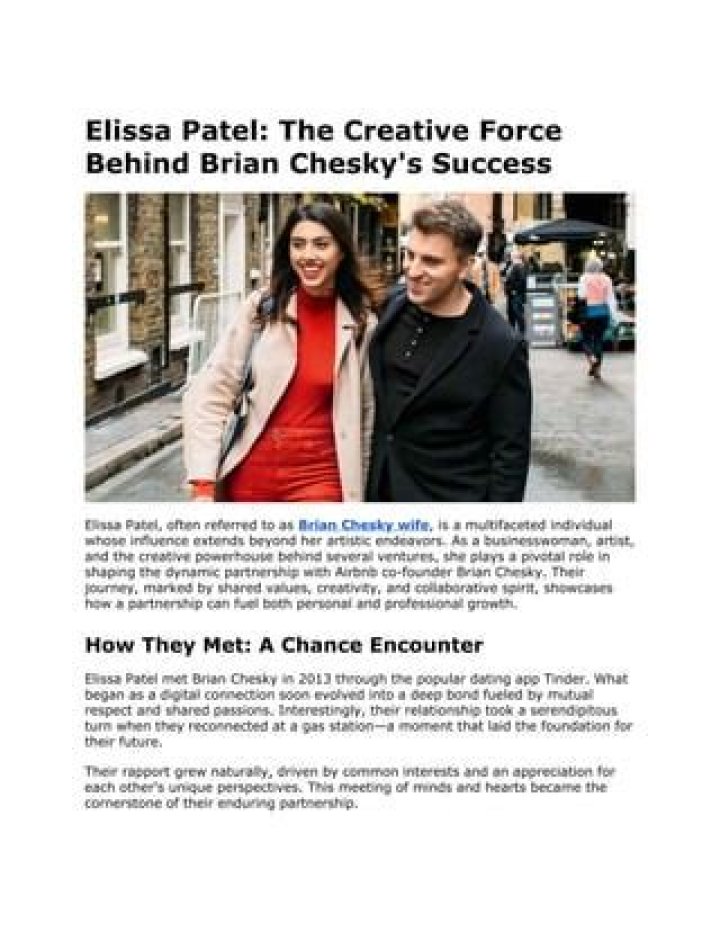 Exploring the Journey and Impact of Brian Chesky and Lissa Patel
